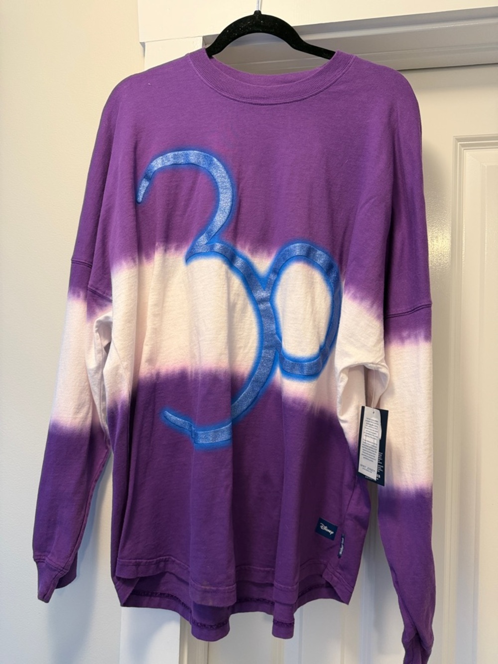 Disney Land Paris 30 Tears Tie-Dye Long Sleeve Shirt